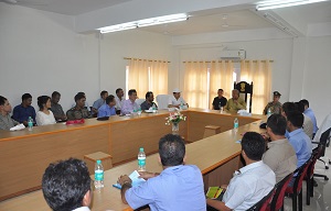 The Governor of Arunachal Pradesh Shri P.B. Acharya interacting with District Heads of Departments at Tezu on 6th August2017. 